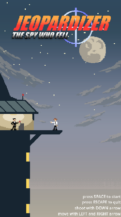 Promotional material for the game Jeopardizer: The Spy Who Fell.